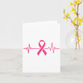 Brustkrebs-Bewusstsein rosa Ribbon Herzschlag Surv Karte (Gelbe Blume)