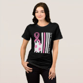 Brustkrebs-Bewusstsein rosa Ribbon Kampf T - Shirt (Vorderseite voll)