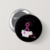 Brustkrebs Bewusstsein rosa Ribbon Stethoscope Gi Button (Vorne & Hinten)