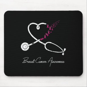 Brustkrebs Bewusstsein rosa Ribbon Stethoskop Er Mousepad