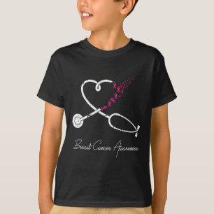 Brustkrebs Bewusstsein rosa Ribbon Stethoskop Er T-Shirt