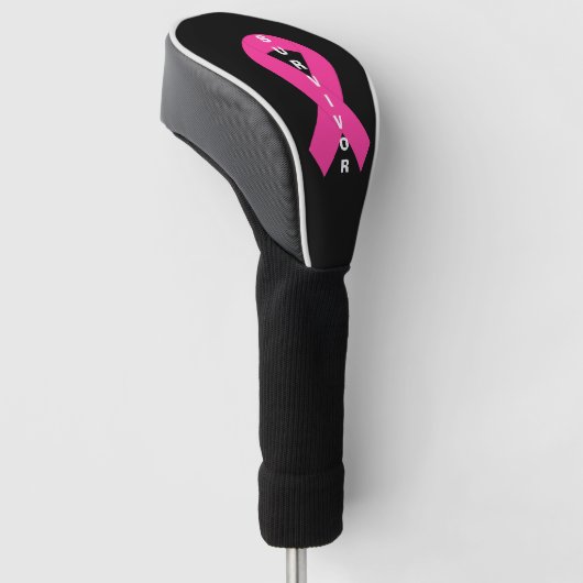 Brustkrebs Bewusstsein rosa Ribbon Survivor Golf Headcover (angewinkelt)
