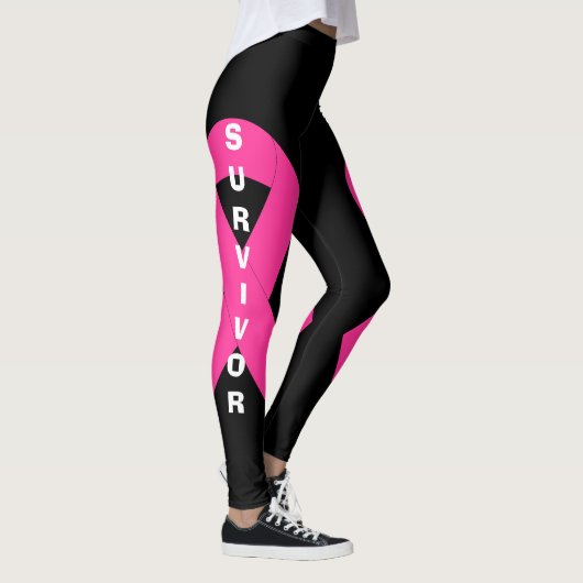 Brustkrebs Bewusstsein rosa Ribbon Survivor Leggings (Rechts)