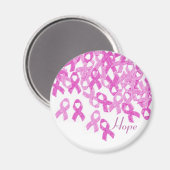 Brustkrebs-Bewusstsein Rosa Samt Ribbon Magnet (Vorderseite/Rückseite)