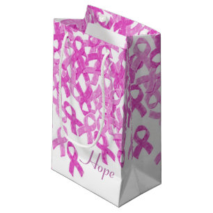 Brustkrebs-Bewusstsein Rosa Samtschleifen-Tasche Kleine Geschenktüte