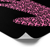 Brustkrebs-Bewusstsein rosa Schleife & Amp; Überle Poster (Ecke)