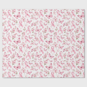 Brustkrebs-Bewusstsein Rosa Schleife Geschenkpapie Geschenkpapier