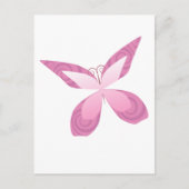 Brustkrebs-Bewusstsein rosa Schmetterling Postkarte (Vorderseite)