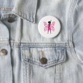 Brustkrebs Bewusstsein rosa Schmetterlinge Afrikan Button (Beispiel)