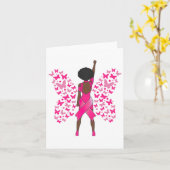 Brustkrebs Bewusstsein rosa Schmetterlinge Afrikan Karte (Gelbe Blume)