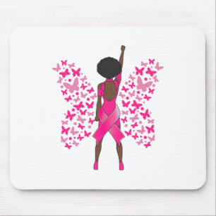 Brustkrebs Bewusstsein rosa Schmetterlinge Afrikan Mousepad