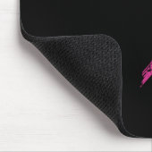 Brustkrebs-Bewusstsein rosa schwarze Flagge Mousepad (Ecke)