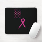 Brustkrebs-Bewusstsein rosa schwarze Flagge Mousepad (Mit Mouse)