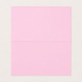 Brustkrebs-Bewusstsein rosa Skript-Platzkarte (Innenseite Aufgefaltet)