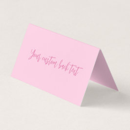 Brustkrebs-Bewusstsein rosa Skript-Platzkarte