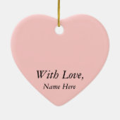 Brustkrebs-Bewusstsein Rosie der Nieteneinschläger Keramikornament (Hinten)