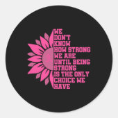 Brustkrebs-Bewusstsein Runder Aufkleber (Vorderseite)