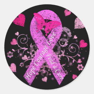 Brustkrebs-Bewusstsein Runder Aufkleber