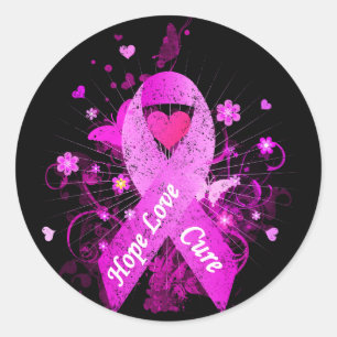 Brustkrebs-Bewusstsein Runder Aufkleber