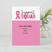 Brustkrebs-Bewusstsein, Save the Date Party Einladung (Stehend Vorderseite)