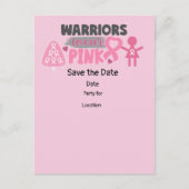 Brustkrebs-Bewusstsein, Save the Date Party Postkarte (Vorderseite)