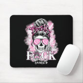 Brustkrebs-Bewusstsein Schädel F Krebs rosa Rib Mousepad (Mit Mouse)