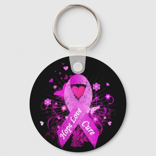 Brustkrebs-Bewusstsein Schlüsselanhänger (Vorderseite)