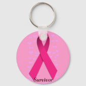 Brustkrebs-Bewusstsein Schlüsselanhänger (Vorderseite)