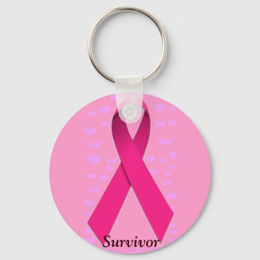 Brustkrebs-Bewusstsein Schlüsselanhänger (Vorderseite)