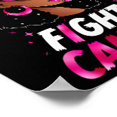 Brustkrebs-Bewusstsein Schwarze Frauen Kriegerunte Poster (Ecke)