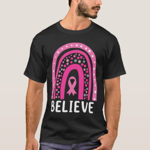 Brustkrebs Bewusstsein Shirt Rainbow Glaube Canc