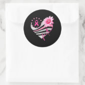 Brustkrebs-Bewusstsein Sonnenblumen Gewitter Runder Aufkleber (Tasche)