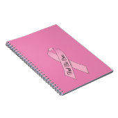 Brustkrebs-Bewusstsein Spirale Foto Notebook Notizblock (Rechte Seite)