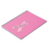 Brustkrebs-Bewusstsein Spirale Foto Notebook Notizblock (Linke Seite)