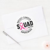 Brustkrebs-Bewusstsein Squad-Unterstützung Runder Aufkleber (Umschlag)