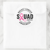 Brustkrebs-Bewusstsein Squad-Unterstützung Runder Aufkleber (Tasche)