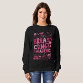 Brustkrebs-Bewusstsein Sweatshirt Rosa Band (Vorne ganz)