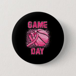 Brustkrebs-Bewusstsein Tag Pink Bysketbyll S Button
