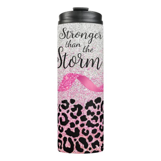 Brustkrebs-Bewusstsein Thermal Tumbler Thermosbecher (Vorderseite)