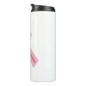 Brustkrebs-Bewusstsein Thermosbecher (Nach rechts gedreht)