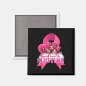 Brustkrebs-Bewusstsein Überlebende Schwarze Frauen Magnet (Vorderseite/Rückseite)