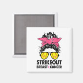 Brustkrebs-Bewusstsein Unordentlicher Dutt Softl Magnet (Vorderseite/Rückseite)
