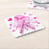 Brustkrebs-Bewusstsein Untersetzer (angewinkelt)