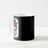 Brustkrebs-Bewusstsein Unterstützung-squad Messy B Kaffeetasse (Vorderseite Links)