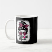 Brustkrebs-Bewusstsein Unterstützung-squad Messy B Kaffeetasse (Links)