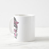 Brustkrebs-Bewusstsein Unterstützung-squad Messy B Kaffeetasse (Vorderseite Links)
