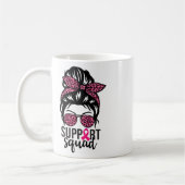 Brustkrebs-Bewusstsein Unterstützung-squad Messy B Kaffeetasse (Links)