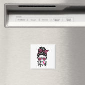 Brustkrebs-Bewusstsein Unterstützung-squad Messy B Magnet (In Situ (Geschirrspüler))