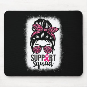 Brustkrebs-Bewusstsein Unterstützung-squad Messy B Mousepad