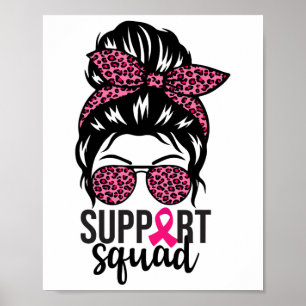 Brustkrebs-Bewusstsein Unterstützung-squad Messy B Poster